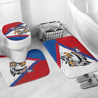 American Samoa Flag Day Bathroom Set Polynesian Art Geometric with Flag Brush Style LT03 Mat Set Only (3 pcs) One Size Multicolor - Polynesian Pride