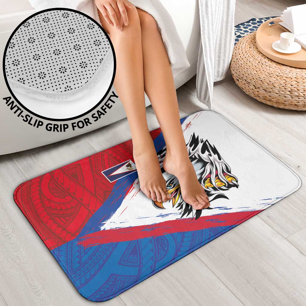American Samoa Flag Day Bathroom Set Polynesian Art Geometric with Flag Brush Style LT03 - Polynesian Pride