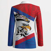 American Samoa Flag Day Blazer Polynesian Art Geometric with Flag Brush Style LT03 - Polynesian Pride