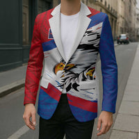 American Samoa Flag Day Blazer Polynesian Art Geometric with Flag Brush Style LT03 - Polynesian Pride