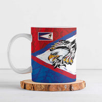 American Samoa Flag Day Ceramic Mug Polynesian Art Geometric with Flag Brush Style LT03 Multicolor - Polynesian Pride