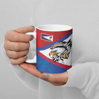 American Samoa Flag Day Ceramic Mug Polynesian Art Geometric with Flag Brush Style LT03 - Polynesian Pride