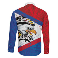 American Samoa Flag Day Family Matching Puletasi and Hawaiian Shirt Polynesian Art Geometric with Flag Brush Style