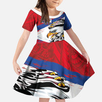 American Samoa Flag Day Family Matching Tank Maxi Dress and Hawaiian Shirt Polynesian Art Geometric with Flag Brush Style