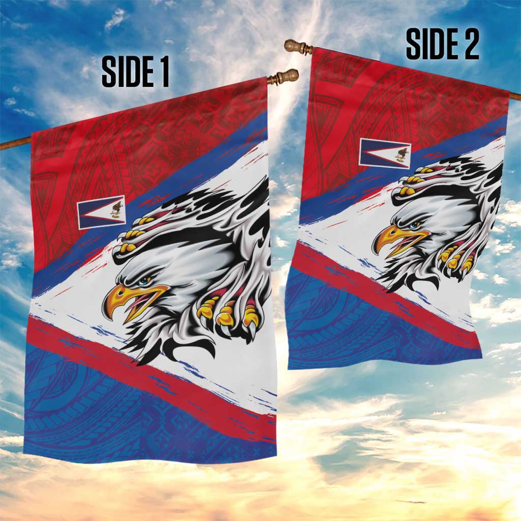 American Samoa Flag Day Garden Flag Polynesian Art Geometric with Flag Brush Style LT03 - Polynesian Pride