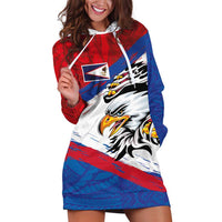 American Samoa Flag Day Hoodie Dress Polynesian Art Geometric with Flag Brush Style LT03 Multicolor - Polynesian Pride