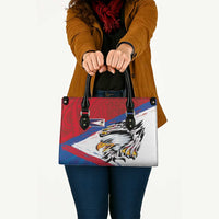 American Samoa Flag Day Leather Bag Polynesian Art Geometric with Flag Brush Style LT03 - Polynesian Pride