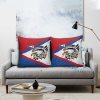 American Samoa Flag Day Pillow Cover Polynesian Art Geometric with Flag Brush Style LT03 - Polynesian Pride