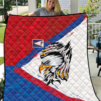 American Samoa Flag Day Quilt Polynesian Art Geometric with Flag Brush Style LT03 Multicolor - Polynesian Pride