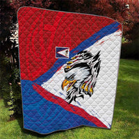 American Samoa Flag Day Quilt Polynesian Art Geometric with Flag Brush Style LT03 - Polynesian Pride