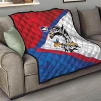 American Samoa Flag Day Quilt Polynesian Art Geometric with Flag Brush Style LT03 - Polynesian Pride