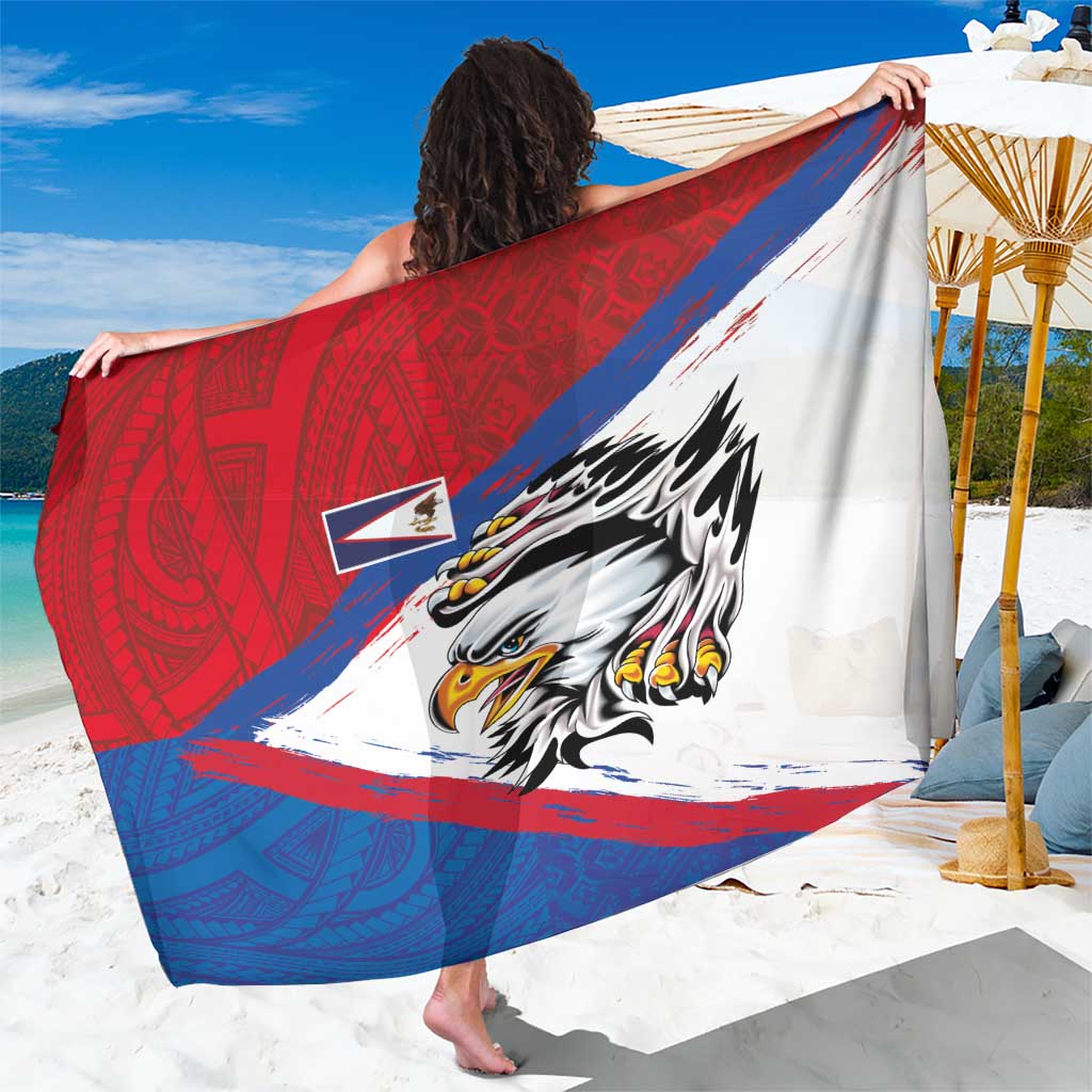 American Samoa Flag Day Sarong Polynesian Art Geometric with Flag Brush Style LT03 One Size 44 x 66 inches Multicolor - Polynesian Pride