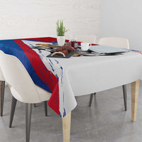 American Samoa Flag Day Tablecloth Polynesian Art Geometric with Flag Brush Style LT03 - Polynesian Pride