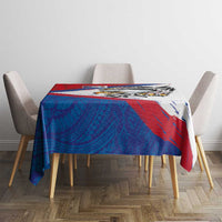 American Samoa Flag Day Tablecloth Polynesian Art Geometric with Flag Brush Style LT03 - Polynesian Pride