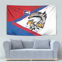 American Samoa Flag Day Tapestry Polynesian Art Geometric with Flag Brush Style LT03 - Polynesian Pride