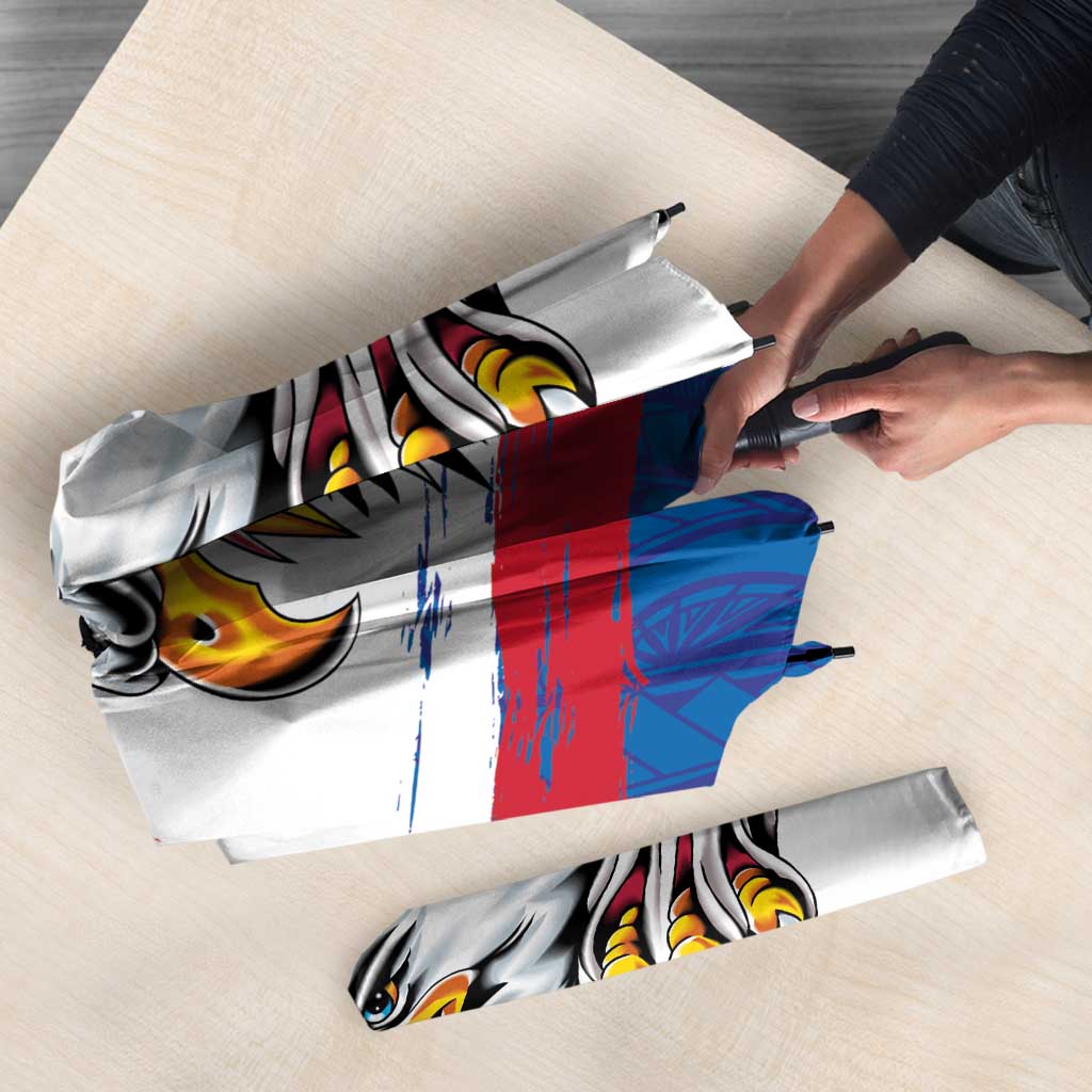 American Samoa Flag Day Umbrella Polynesian Art Geometric with Flag Brush Style LT03 - Polynesian Pride