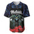 New Zealand Maori Matariki Baseball Jersey Hongi Tui Bird Pohutukawa and Polynesia Tribal