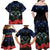 New Zealand Maori Matariki Family Matching Off Shoulder Maxi Dress and Hawaiian Shirt Hongi Tui Bird Pohutukawa and Polynesia Tribal