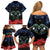 New Zealand Maori Matariki Family Matching Off Shoulder Short Dress and Hawaiian Shirt Hongi Tui Bird Pohutukawa and Polynesia Tribal