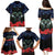 New Zealand Maori Matariki Family Matching Puletasi and Hawaiian Shirt Hongi Tui Bird Pohutukawa and Polynesia Tribal