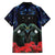 New Zealand Maori Matariki Family Matching Puletasi and Hawaiian Shirt Hongi Tui Bird Pohutukawa and Polynesia Tribal