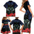 New Zealand Maori Matariki Family Matching Short Sleeve Bodycon Dress and Hawaiian Shirt Hongi Tui Bird Pohutukawa and Polynesia Tribal