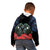 New Zealand Maori Matariki Kid Hoodie Hongi Tui Bird Pohutukawa and Polynesia Tribal