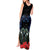 New Zealand Maori Matariki Tank Maxi Dress Hongi Tui Bird Pohutukawa and Polynesia Tribal