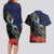 New Zealand Maori Hongi Culture Couples Matching Long Sleeve Bodycon Dress and Hawaiian Shirt Tui Bird Pohutukawa and Polynesian Pattern