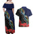 New Zealand Maori Hongi Culture Couples Matching Off Shoulder Maxi Dress and Hawaiian Shirt Tui Bird Pohutukawa and Polynesian Pattern