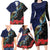 New Zealand Maori Hongi Culture Family Matching Long Sleeve Bodycon Dress and Hawaiian Shirt Tui Bird Pohutukawa and Polynesian Pattern