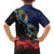 New Zealand Maori Hongi Culture Kid Hawaiian Shirt Tui Bird Pohutukawa and Polynesian Pattern