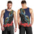 New Zealand Maori Hongi Culture Men Tank Top Tui Bird Pohutukawa and Polynesian Pattern