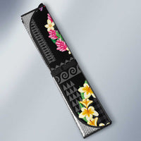 Hawaiian Kakau Tattoo Leis and Palaka Pattern Auto Sun Shade Traditional Aloha Tribal Black Color LT03 - Polynesian Pride