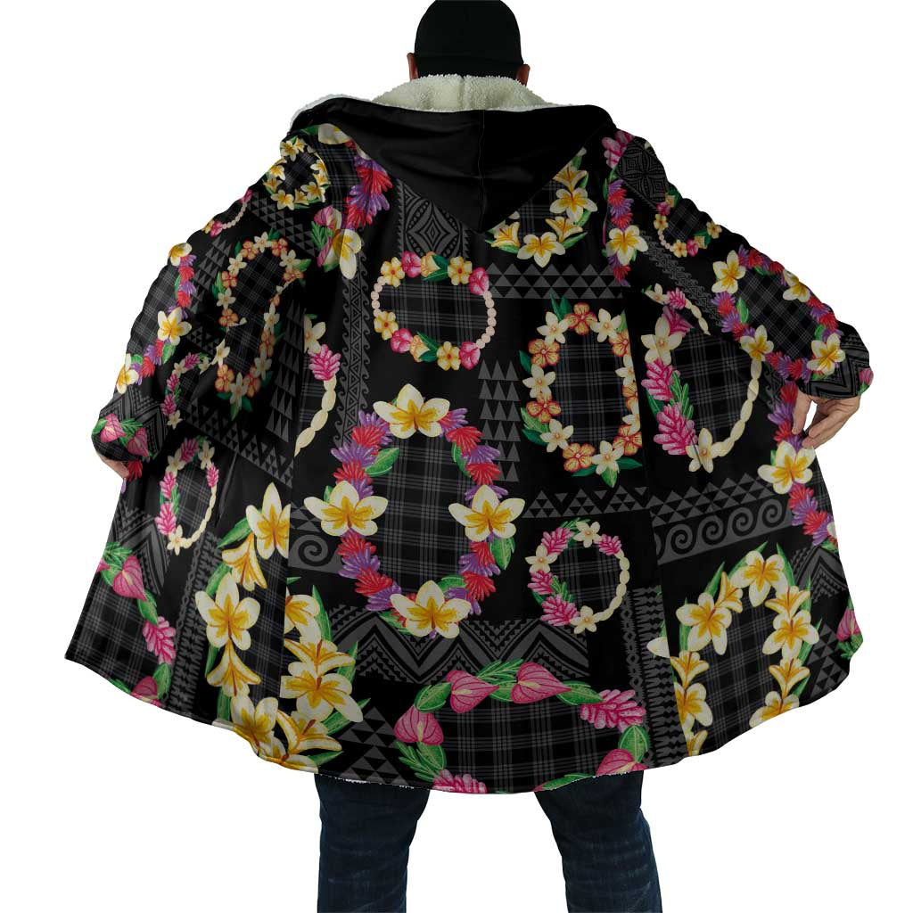 Hawaiian Kakau Tattoo Leis and Palaka Pattern Cloak Traditional Aloha Tribal Black Color LT03 - Polynesian Pride