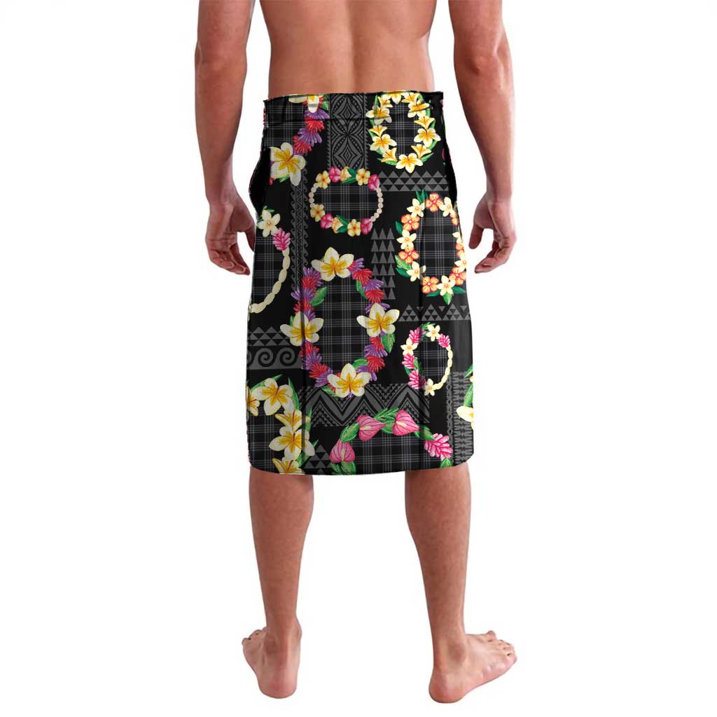 Hawaiian Kakau Tattoo Leis and Palaka Pattern Lavalava Traditional Aloha Tribal Black Color LT03 - Polynesian Pride
