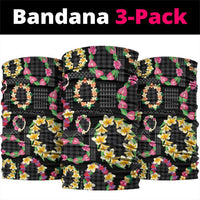 Hawaiian Kakau Tattoo Leis and Palaka Pattern Neck Gaiter Traditional Aloha Tribal Black Color LT03 package One Size: 25*50cm Black - Polynesian Pride