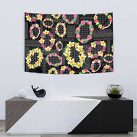Hawaiian Kakau Tattoo Leis and Palaka Pattern Tapestry Traditional Aloha Tribal Black Color LT03 - Polynesian Pride