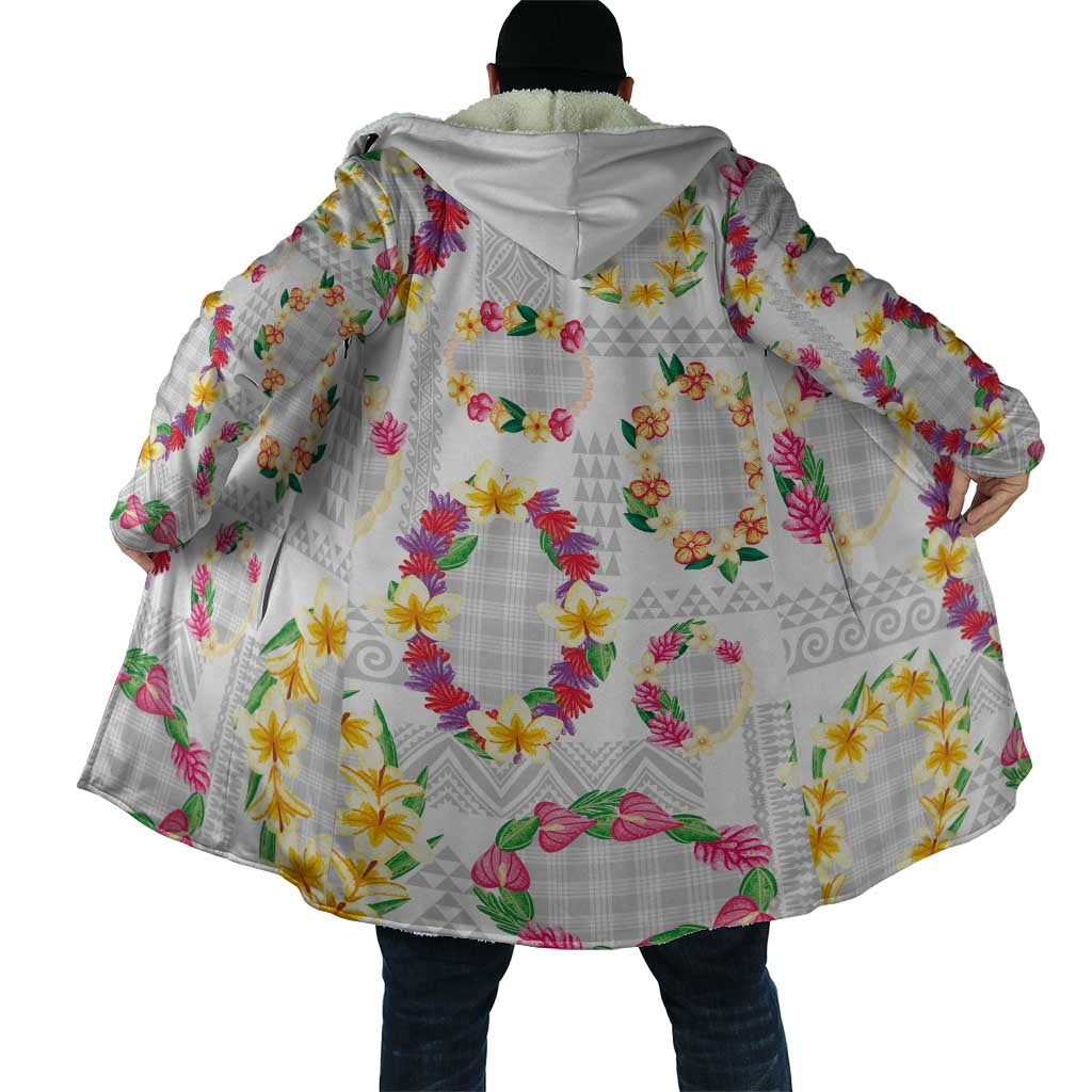 Hawaiian Kakau Tattoo Leis and Palaka Pattern Cloak Traditional Aloha Tribal White Color LT03 - Polynesian Pride