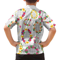 Hawaiian Kakau Tattoo Leis and Palaka Pattern Hawaiian Shirt Traditional Aloha Tribal White Color LT03 - Polynesian Pride
