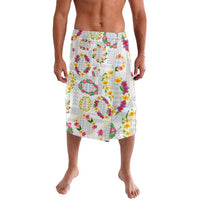 Hawaiian Kakau Tattoo Leis and Palaka Pattern Lavalava Traditional Aloha Tribal White Color LT03 White - Polynesian Pride