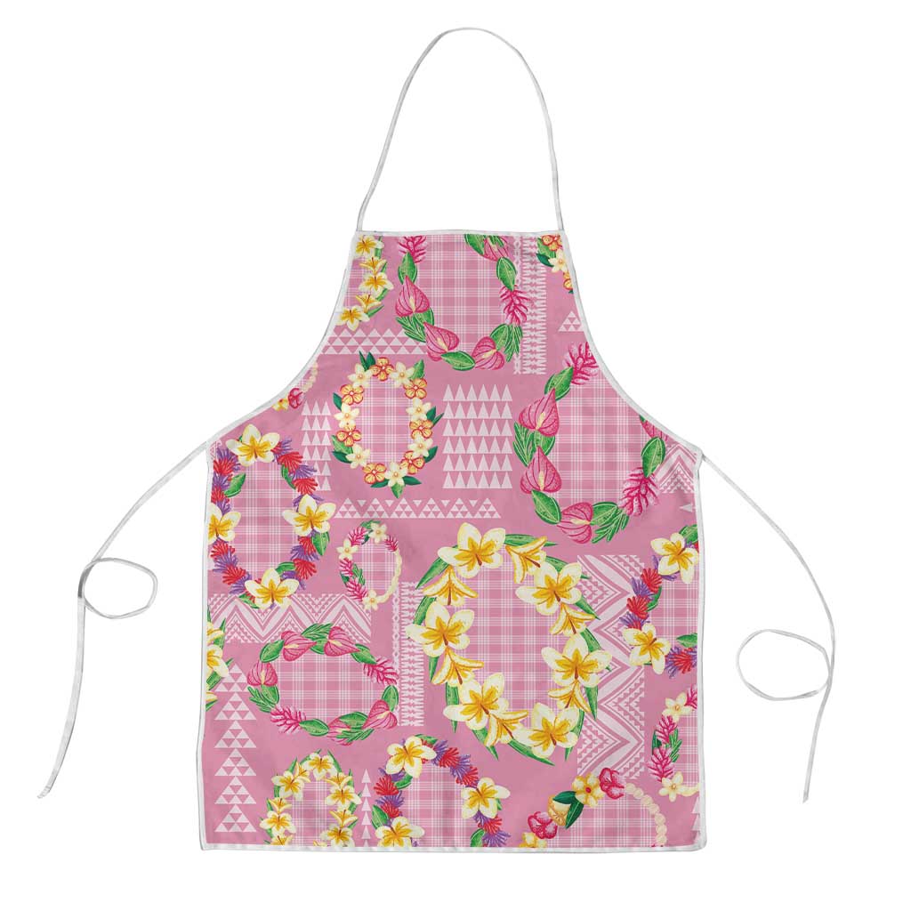 Hawaiian Leis Apron Kakau Tattoos and Palaka Pastel Pink Color