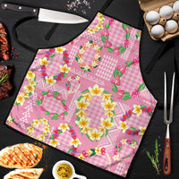 Hawaiian Leis Apron Kakau Tattoos and Palaka Pastel Pink Color
