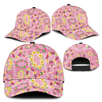 Hawaiian Leis Classic Cap Kakau Tattoos and Palaka Pastel Pink Color