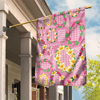 Hawaiian Leis Garden Flag Kakau Tattoos and Palaka Pastel Pink Color
