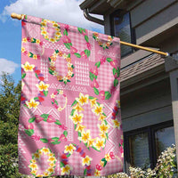 Hawaiian Leis Garden Flag Kakau Tattoos and Palaka Pastel Pink Color