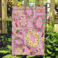 Hawaiian Leis Garden Flag Kakau Tattoos and Palaka Pastel Pink Color