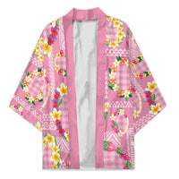 Hawaiian Leis Kimono Kakau Tattoos and Palaka Pastel Pink Color LT03 Unisex Pink - Polynesian Pride