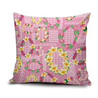 Hawaiian Leis Pillow Cover Kakau Tattoos and Palaka Pastel Pink Color LT03 Pink - Polynesian Pride