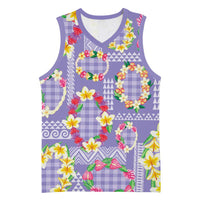 Hawaiian Leis Basketball Jersey Kakau Tattoos and Palaka Pastel Purple Color LT03 Unisex Purple - Polynesian Pride